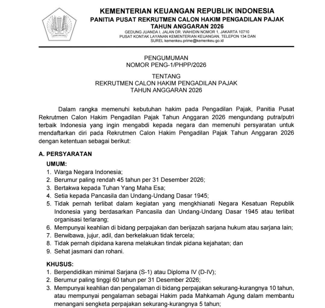 seleksi hakim pajak 1IcKT